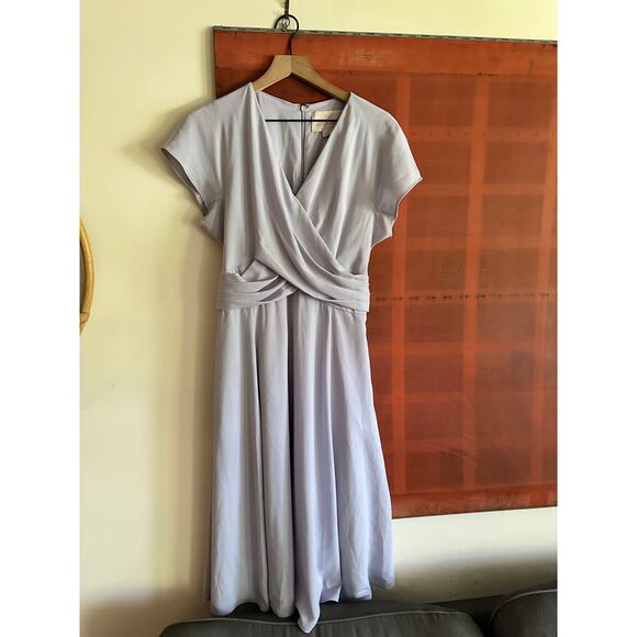 Gal Meets Glam Seraphina Midi Dress Short Sleeve Twist Bodice - Picture 3 of 4